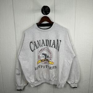 Vintage 90’s Canadian Outwear Bear Thrashed Crewneck Size X-Large